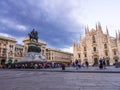 Milan Cathedral, Duomo di Milano, after sunset Royalty Free Stock Photo